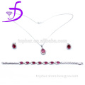 Factory direct sale china wholesale 925 silver jewelry set women wdding set
